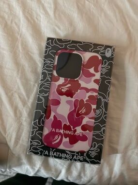 Bape Pink Camo iPhone 14 Pro Case